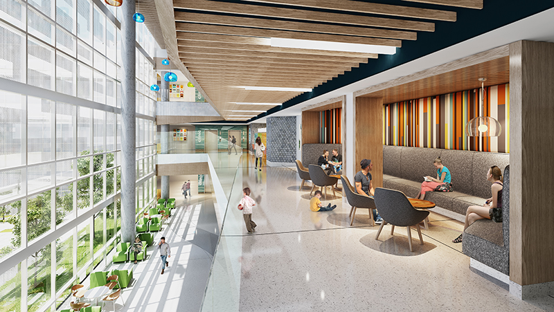 Artist's rendering of new Children's Expansion lobby